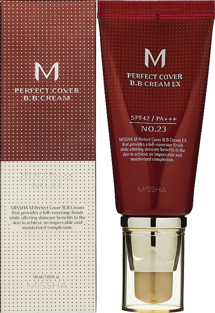 BB-крем Missha M Perfect Cover SPF42 №23 Natural Beige поживний 50 мл (8809747940721) - зображення 2