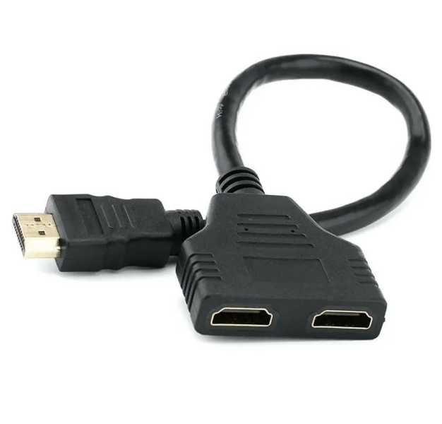 Адаптер розгалужувач HDMI на 2 HDMI (спліттер) / Комутатор / Чорний - Фото 1 Адаптер розгалужувач HDMI на 2 HDMI (спліттер) / Комутатор / Чорний - зображення 1
