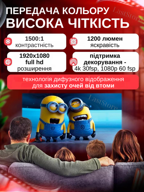 Портативный Смарт Проектор MAGCUBIC HY300 PRO 4K Android 11 HD BT5.0 Dual Wi-Fi Домашний кинотеатр Белый - изображение 7