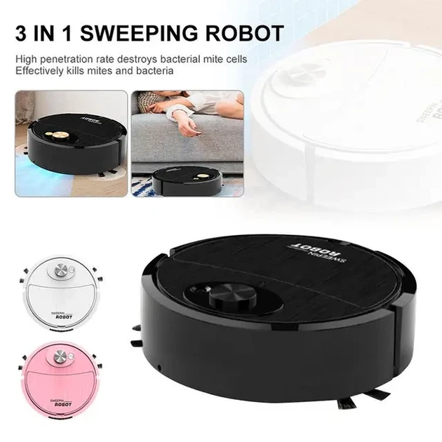 Робот Пылесос 3 в 1 умный робот-уборщик для дома SWEEPING ROBOT 521-2345 Черный - изображение 2