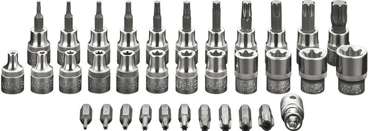 Набір торцевих головок NEO Tools Torx 3/8" 34 шт 08-711 (5907558417111) - зображення 2