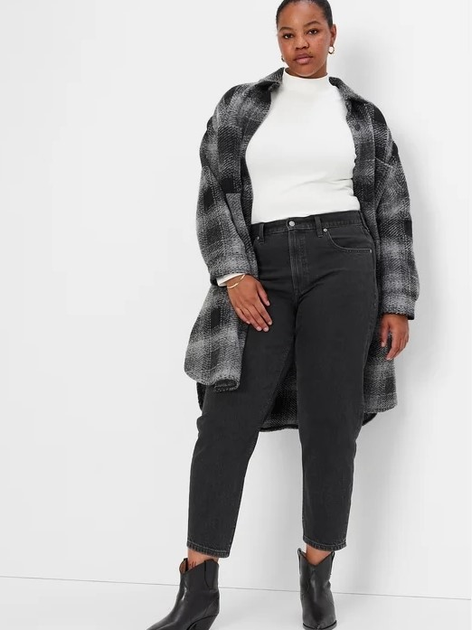 Jeansy mom fit damskie GAP 406726-00 28 Czarne (1200112059036) - obraz 3