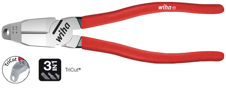 Съемник изоляции установочные пассатижи TriCut Classic Wiha 38627 - Фото 2 Съемник изоляции установочные пассатижи TriCut Classic Wiha 38627 - изображение 2