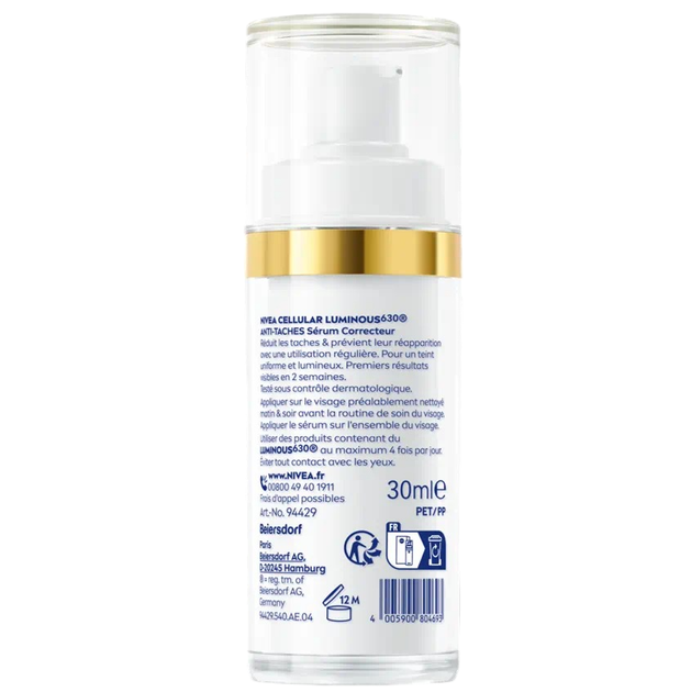Сироватка-коректор для обличчя Nivea Cellular Luminous 630 Anti-Taches Serum Correcteur проти пігментації 30 мл - зображення 3