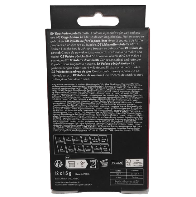 Палетка теней для век Max More Eyeshadow Palette 12 цветов - Фото 2 Палетка теней для век Max More Eyeshadow Palette 12 цветов - изображение 2