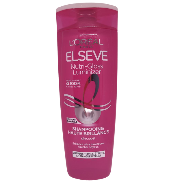 Шампунь L'Oreal Paris Elseve Nutri-Gloss Luminizer для блиску волосся 300 мл - Фото 1 Шампунь L'Oreal Paris Elseve Nutri-Gloss Luminizer для блиску волосся 300 мл - зображення 1