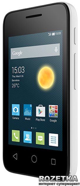 Мобильный телефон Alcatel One Touch 4009D Dual Sim White – фото, отзывы ...