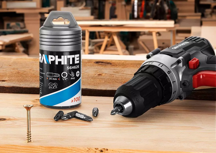 Набір біт Graphite PH2 x 25 мм 100 шт 56H626 (5902062102447) - зображення 6