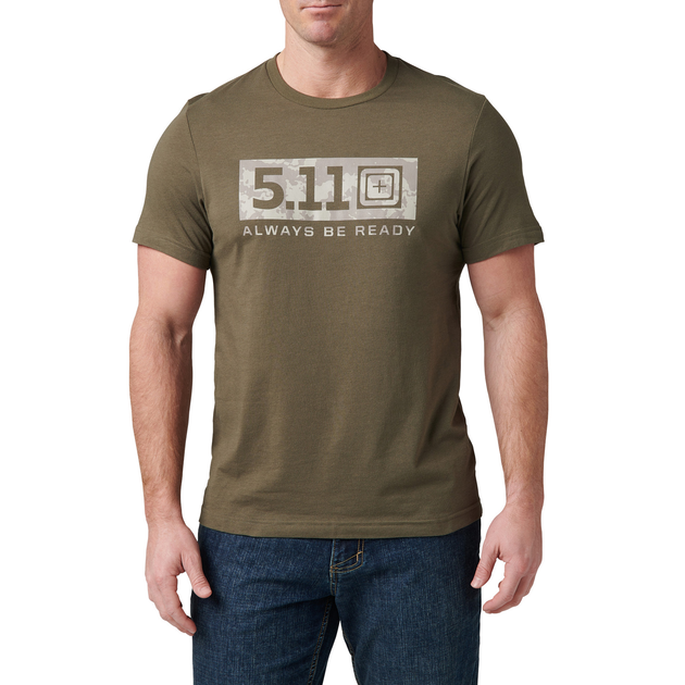 Футболка з малюнком 5.11 Tactical® Atmos Logo 2XL RANGER GREEN - зображення 1