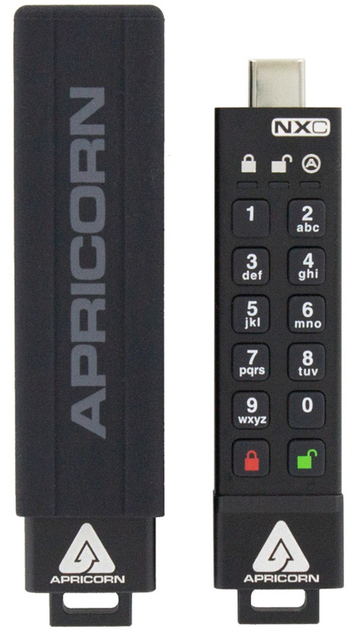 Pendrive Apricorn Aegis Secure Key 3NXC 64GB USB-C 3.2 Black (ASK3-NXC-64GB) - obraz 2