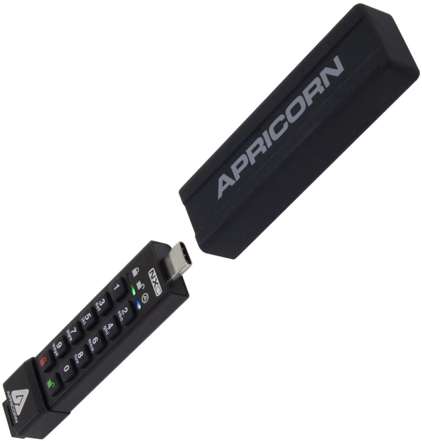 Pendrive Apricorn Aegis Secure Key 3NXC 4GB USB-C 3.2 Black (ASK3-NXC-4GB) - obraz 3