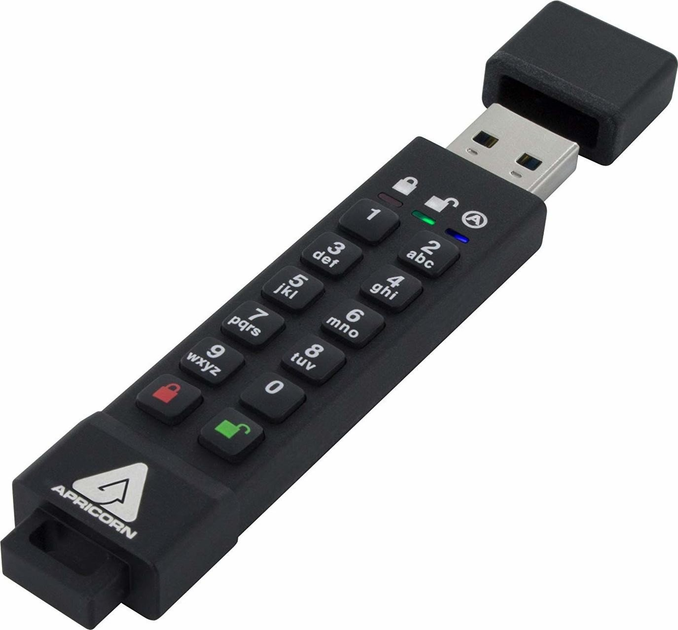 Pendrive Apricorn Aegis Secure Key 3z 64GB USB 3.2 Black (ASK3Z-64GB) - obraz 2