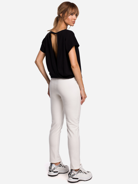 Spodnie slim fit damskie Made Of Emotion M493 M Ecru (5903068475429) - obraz 4