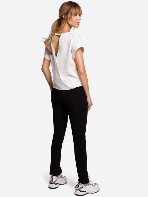 Spodnie slim fit damskie Made Of Emotion M493 L Czarne (5903068475269) - obraz 4