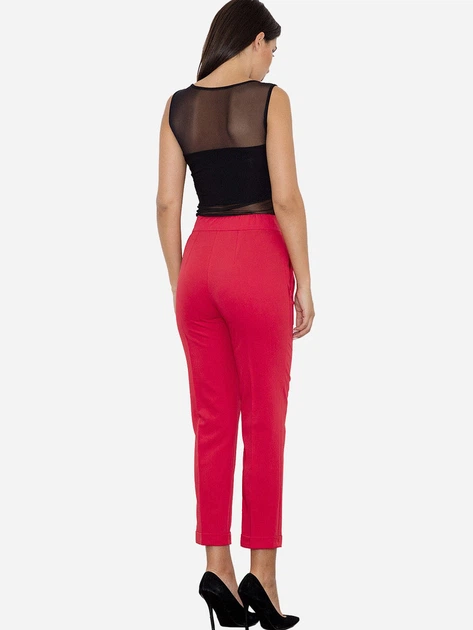 Spodnie slim fit damskie Figl M552 S Czerwone (5902194337946) - obraz 4