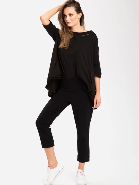 Spodnie boyfriend damskie Look Made With Love Look 206 S Czarne (5903999303303) - obraz 3