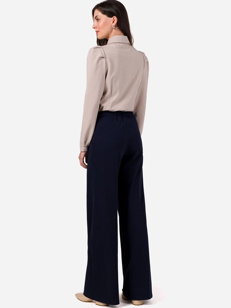 Spodnie dzwony damskie BeWear B275 L Granatowe (5905563719312) - obraz 4