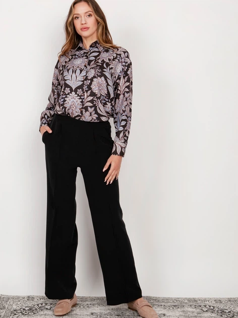 Spodnie dzwony damskie Lanti SD124 34/36 Czarne (5904252720530) - obraz 3