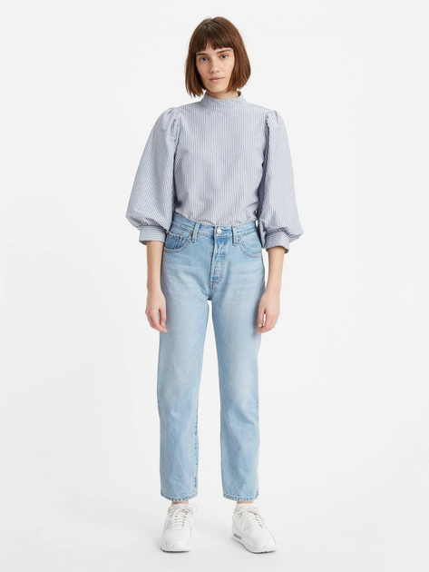 Jeansy regular fit damskie Levi's 501 Crop 36200-0124 26-30 Niebieskie (5400898355070) - obraz 3