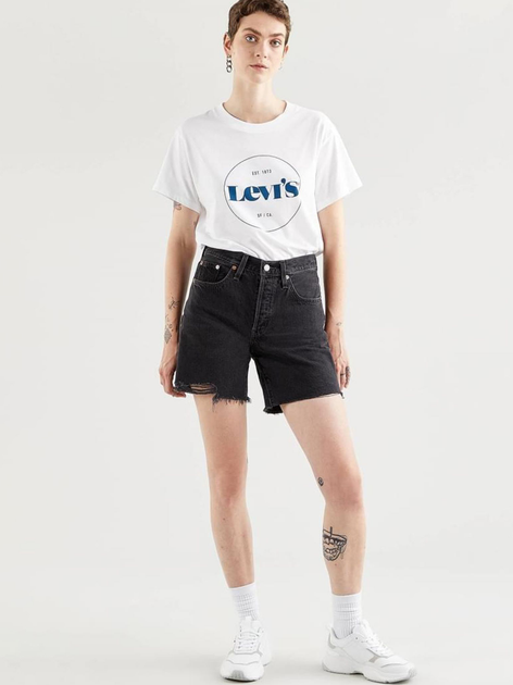 Шорти джинсові жіночі Levi's 501 Mid Thigh Short 85833-0016 27 Чорні (5400898909136) - зображення 3