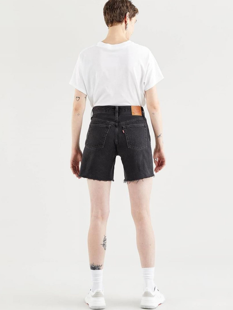 Шорти джинсові жіночі Levi's 501 Mid Thigh Short 85833-0016 27 Чорні (5400898909136) - зображення 4