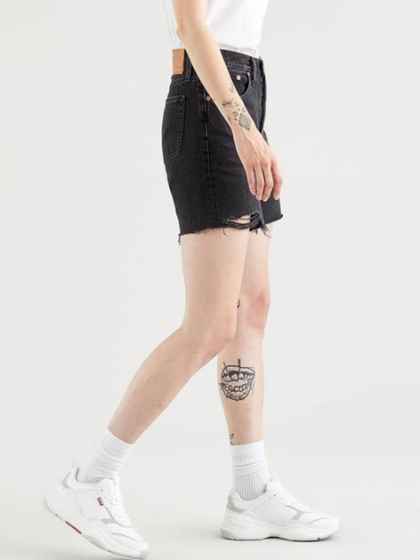 Шорти джинсові жіночі Levi's 501 Mid Thigh Short 85833-0016 27 Чорні (5400898909136) - зображення 5