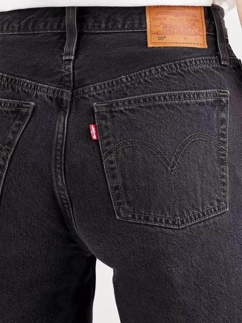 Spodenki damskie jeansowe Levi's 501 Mid Thigh Short 85833-0016 26 Czarne (5400970000430) - obraz 6