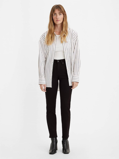Jeansy skinny damskie Levi's 724 High Rise Straight 18883-0006 29-32 Czarne (5400599473639) - obraz 6