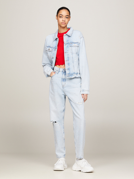 Джинси Mom's жіночі Tommy Jeans DW0DW18314-1AB 25/30 Блакитні (8720646669493) - зображення 3