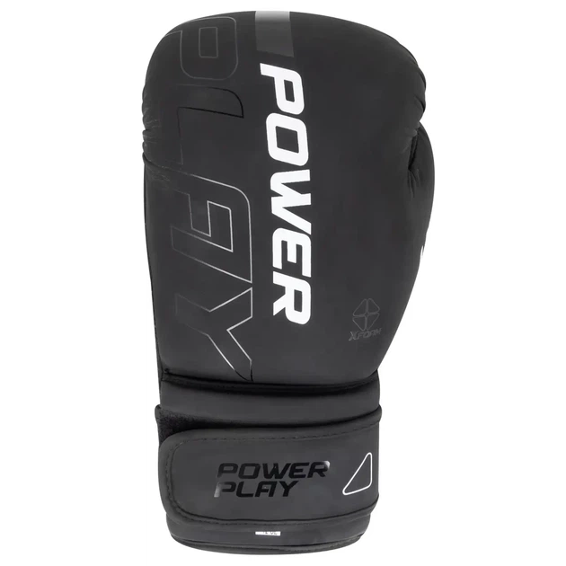 Боксерські рукавиці з екошкіри PowerPlay 3024 Ultra Mat Чорно-Білі 10 унцій - изображение 2