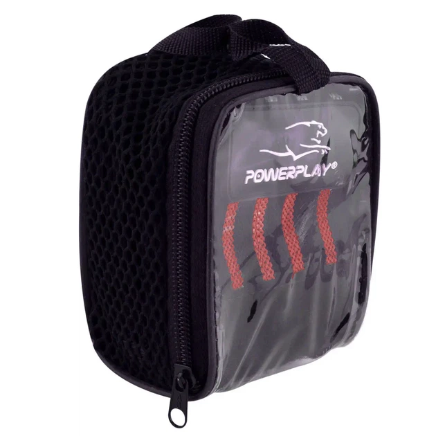 Кистьові бинти PowerPlay 3081 Gym WristT Wraps Чорно-Червоні - изображение 2