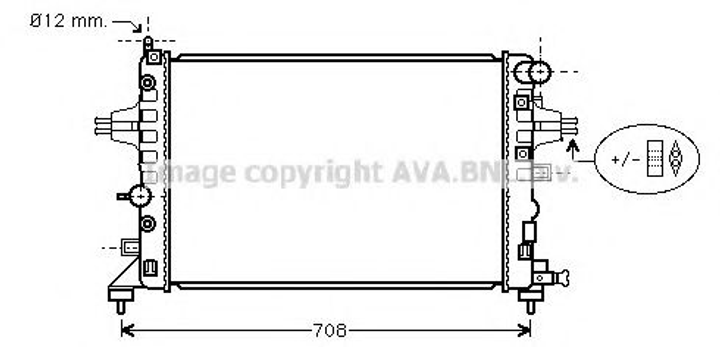 OLA2362 AVA радіатор охолодження Astra H, Zafira B 1.2/1.8 Ava (OLA2362) - изображение 1