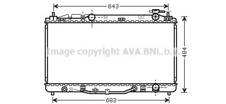 TO2464 AVA Радіатор охолодження (built-in oil cooler) CAMRY 2.4 06-11 Ava (TO2464) - зображення 1