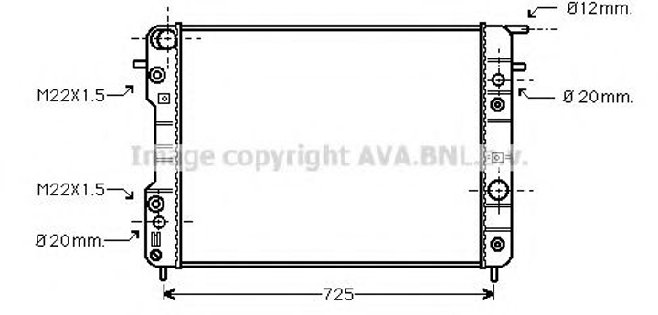 OLA2193 AVA Радіатор охолодження OMEGA B 2.5-3.0 AUT. 94- Ava (OLA2193) - зображення 1
