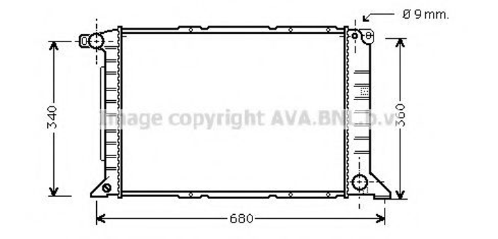 FD2261 AVA Радіатор охолодження TRANSIT TOURNEO 2.5 TDDI 95- Ava (FD2261) - изображение 1