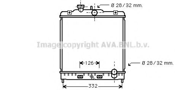 HD2120 AVA Радіатор охолодження Civic V,VI,HR-V 1.3/1.6 91- Ava (HD2120) - изображение 1