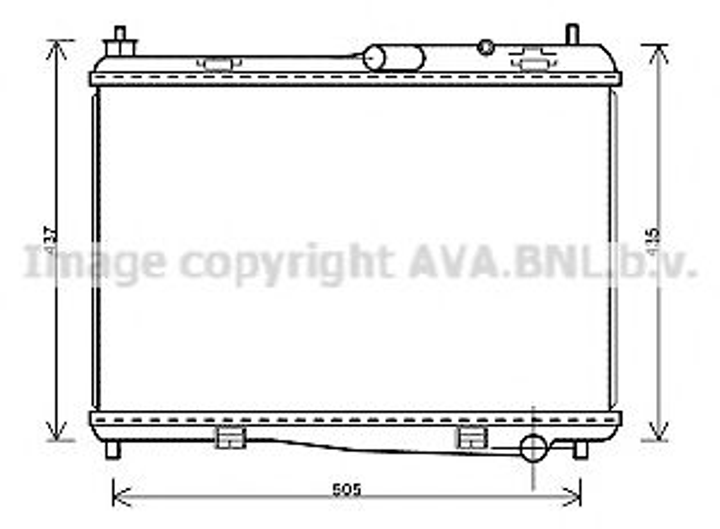 FD2440 AVA Радіатор охолодження FORD (вир-во AVA) Ava (FD2440) - изображение 1