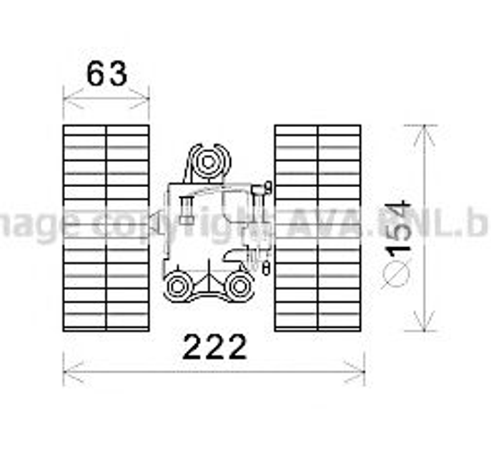 MS8633 AVA Вентилятор салону MERCEDES-BENZ /VIANO W639 (2004) (вир-во AVA) Ava (MS8633) - зображення 1