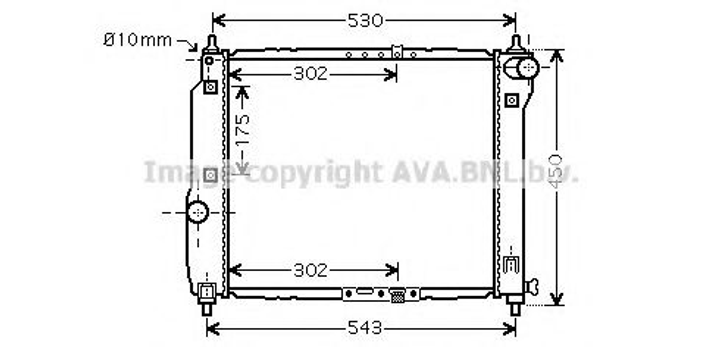 DWA2066 AVA Радіатор охолодження Aveo 1.2/1.5 05- Daewoo Ava (DWA2066) - изображение 1