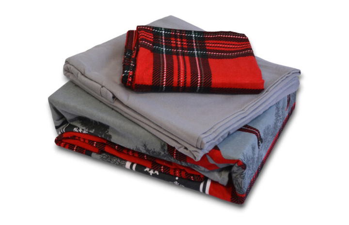 Комплект постільної білизни First Choice Flanel Євро 200×220 см Байка Червоні олені - зображення 4