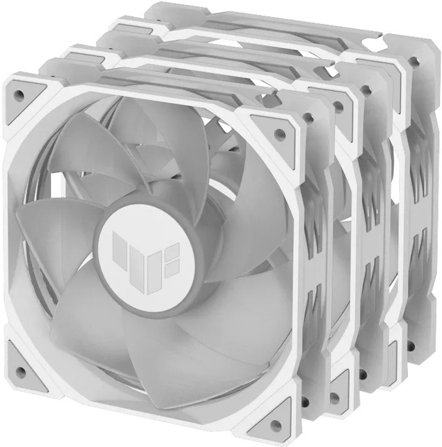 Zestaw wentylatorów ASUS TUF Gaming TF120 ARGB Triple Pack Reverse Blade White (90DA00D3-B09020) - obraz 14