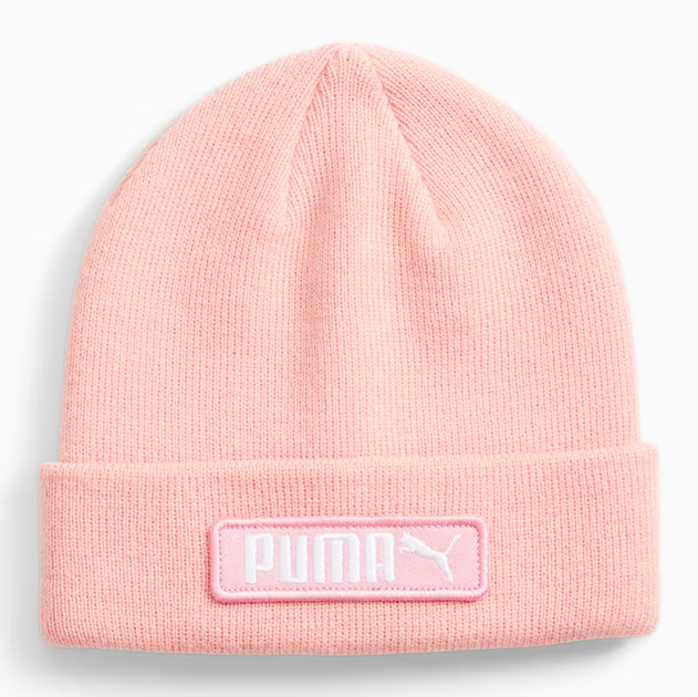 Дитяча демісезонна шапка-біні для дівчинки Puma Classic Cuff Beanie Jr Peach 2346205 Рожева (4099683456583) - зображення 1