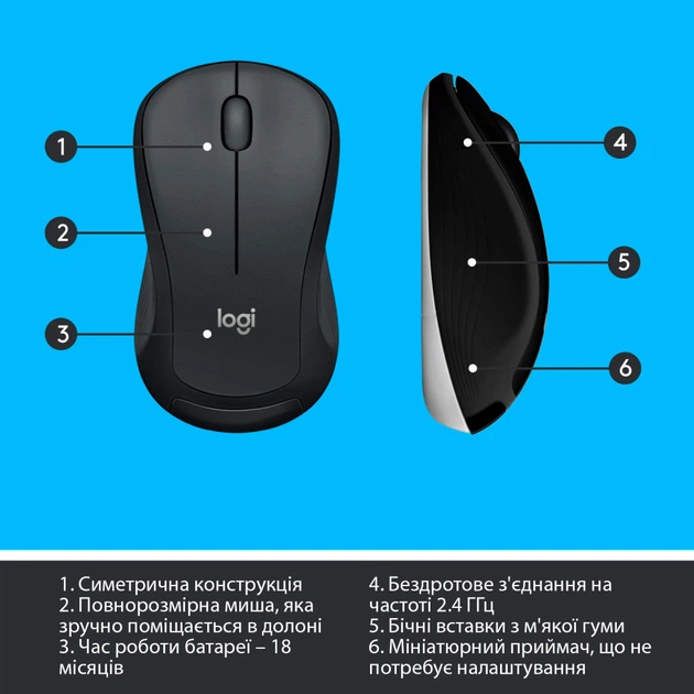 Комплект Logitech MK540 Advanced Wireless UA Black (920-008685) - изображение 8