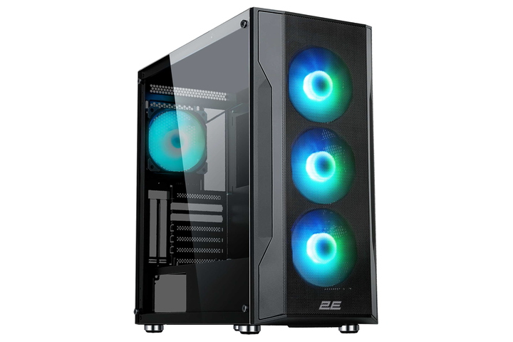 Корпус 2E Gaming Splendor G4301 без БЖ 2xUSB3.0, 1xUSBType-C, 4x120мм ARGB, VGA 415мм, LCS ready, контролер з пультом, TG Side Panel, EATX, чорний (2E-G4301) - зображення 1