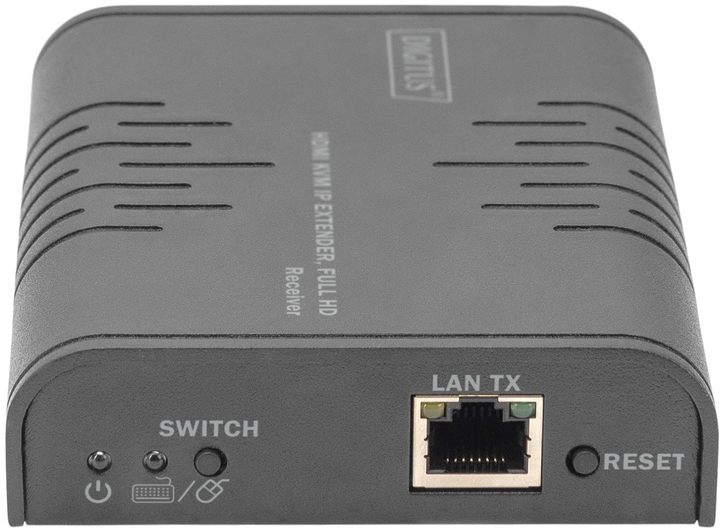 Przedłużacz sygnału DIGITUS HDMI KVM IP Extender Receiver 1080p/60Hz do 120 m (DS-55530) - obraz 2