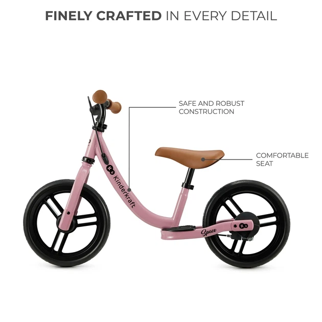 Rowerek biegowy Kinderkraft Space Dark Pink (KRSPAC23PNK0000) - obraz 6