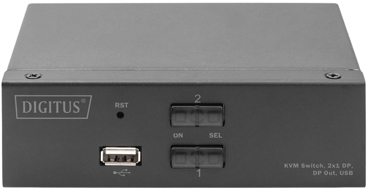 Przełącznik wideo DIGITUS KVM 2x1 DP, DP Out, USB, 4Kx2K@60Hz (DS-12851) - obraz 2