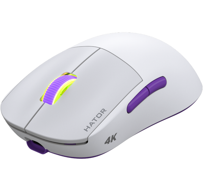 Игровая мышь HATOR Quasar 2 Ultra 4K Wireless White/Lilac (HTM571WL) - изображение 2