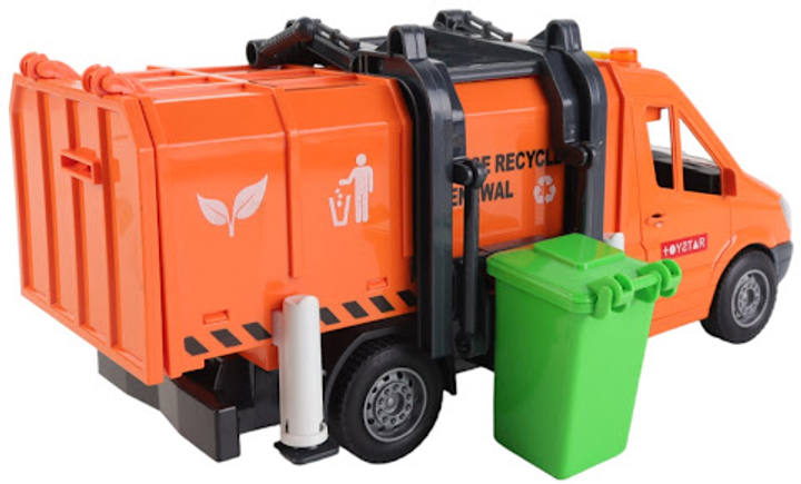 Śmieciarka Pro-Kids Garbage Truck Służby Pomocy 30 cm Pomarańczowa (5903943005093) - obraz 2