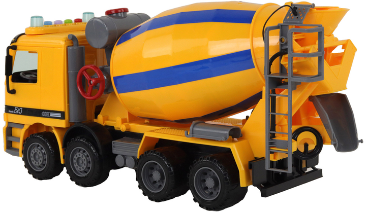 Бетономішалка LEAN Toys зі світлом і звуком Помаранчева (5905991002307) - зображення 4